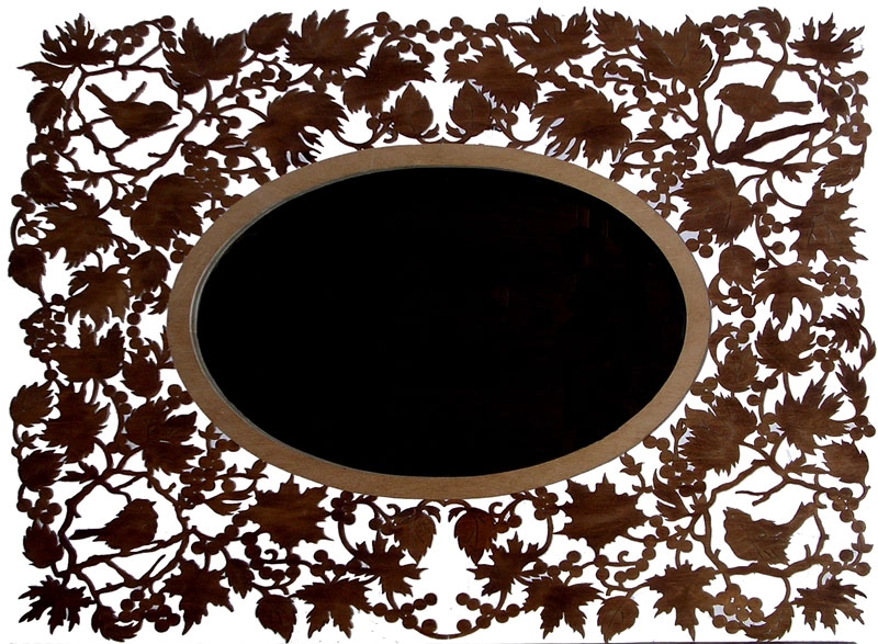 Decorative wooden wall mirror In Paradise