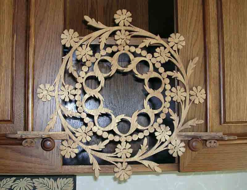 Decorative wood wall panel Flowers